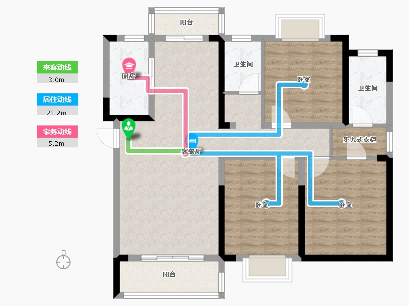 湖北省-武汉市-武汉中国健康谷-93.74-户型库-动静线