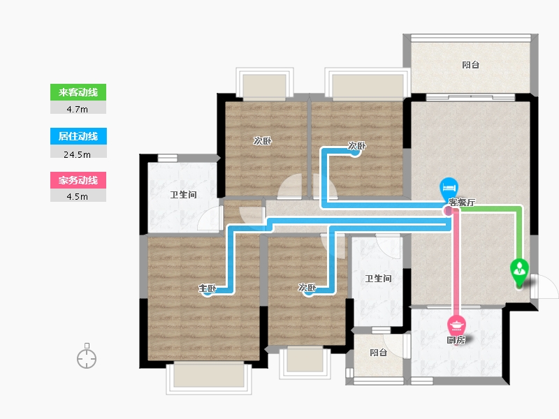 广东省-东莞市-东莞恒大悦龙台-98.96-户型库-动静线