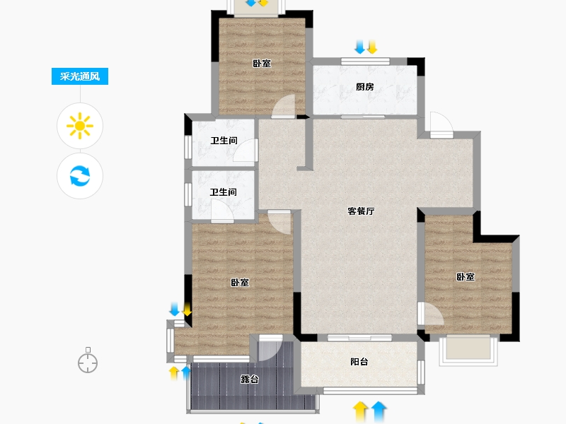 湖北省-武汉市-武汉中国健康谷-101.37-户型库-采光通风