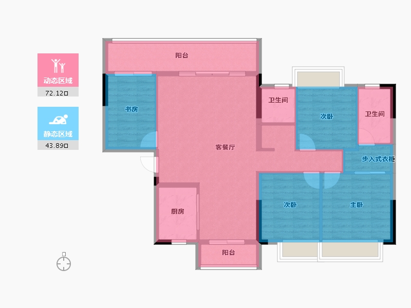 广东省-东莞市-时代天韵-104.85-户型库-动静分区