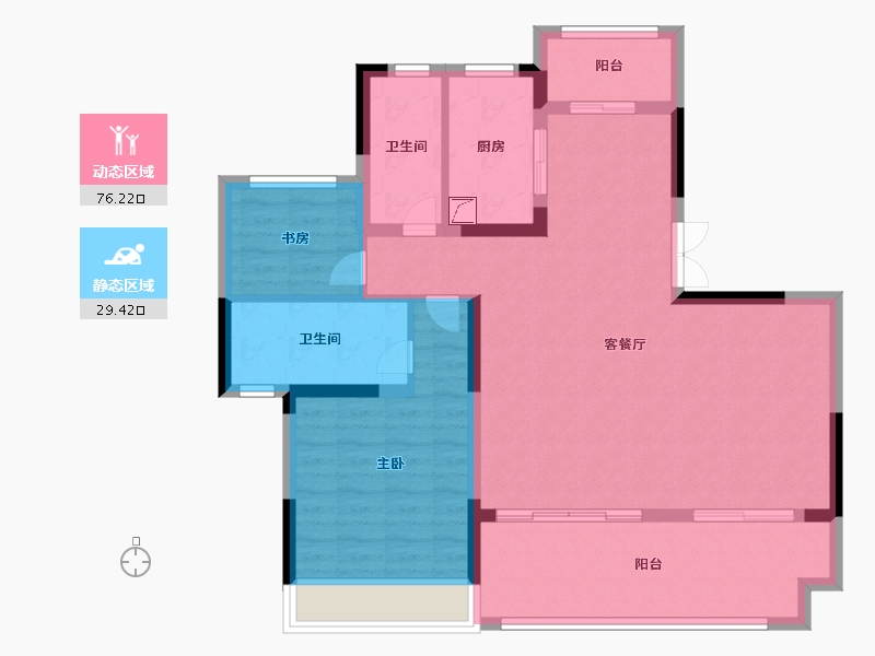 安徽省-六安市-金鼎学府-95.00-户型库-动静分区