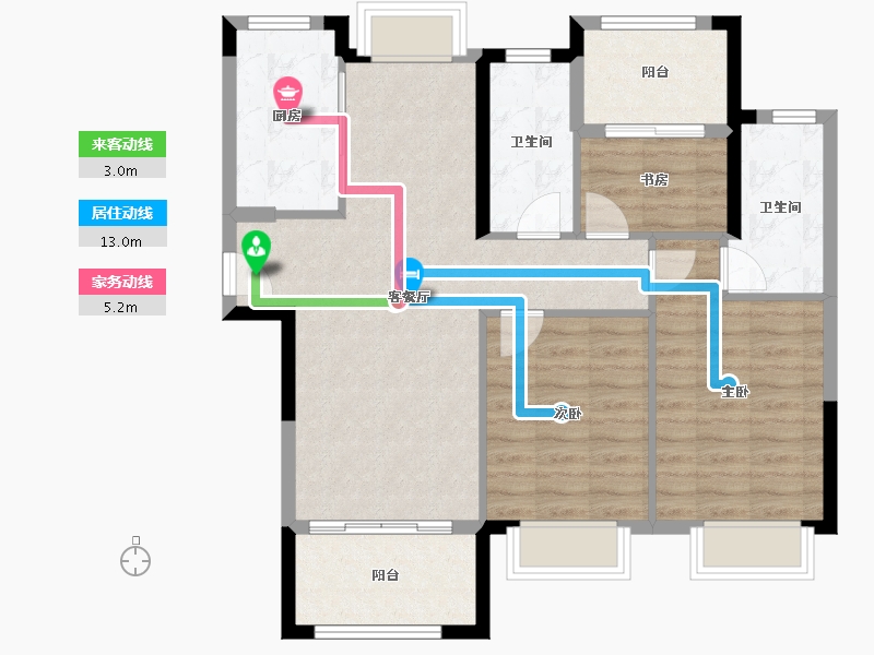 福建省-厦门市-国贸学原-85.61-户型库-动静线