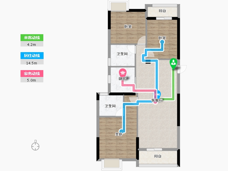 湖北省-武汉市-帝大御璟城-88.00-户型库-动静线