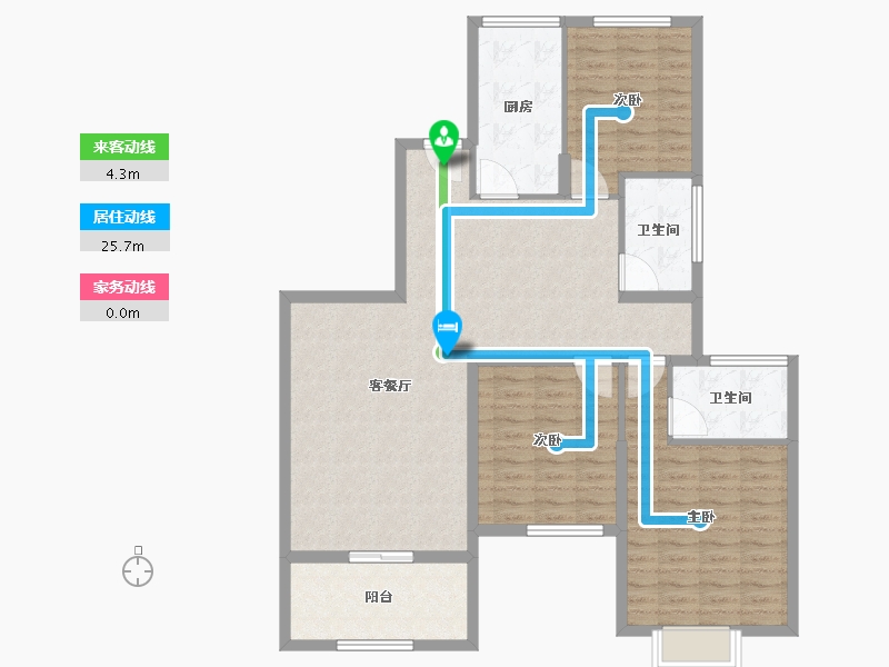 江苏省-苏州市-苏州恒大珺睿庭​-109.84-户型库-动静线