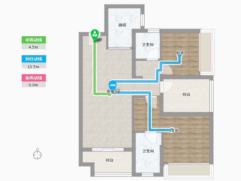 广东省-佛山市-招商悦府-73.00-户型库-动静线