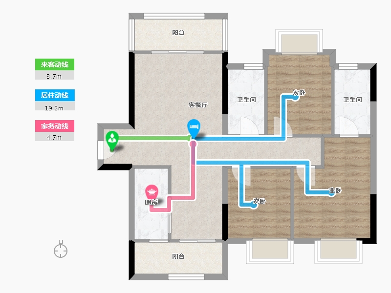 广西壮族自治区-柳州市-联发山水间-92.88-户型库-动静线