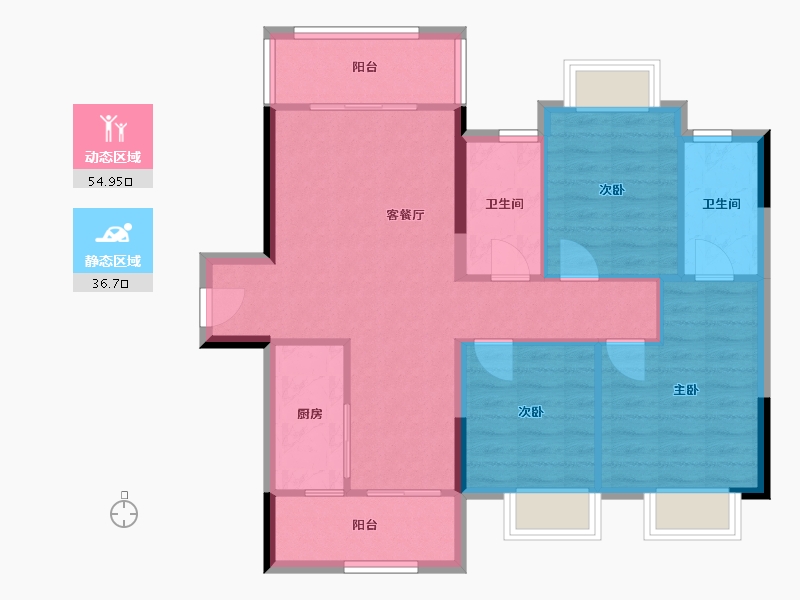 广西壮族自治区-柳州市-联发山水间-92.88-户型库-动静分区