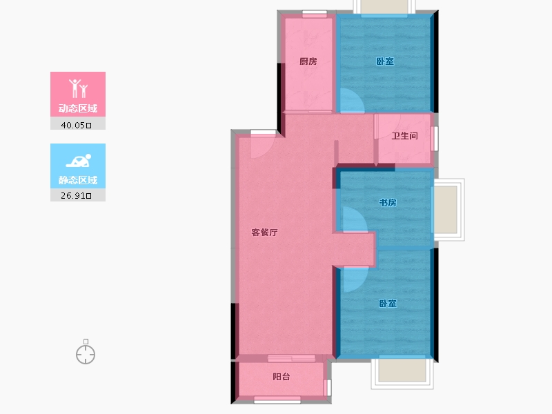 湖北省-武汉市-长江青年城-59.04-户型库-动静分区