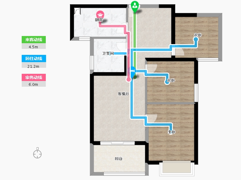 湖北省-武汉市-恒韵府-81.04-户型库-动静线