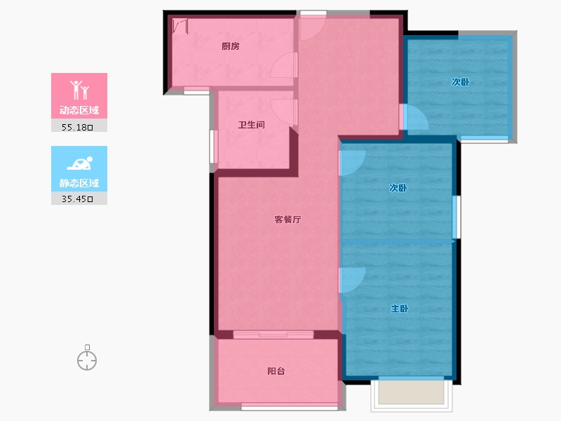 湖北省-武汉市-恒韵府-81.04-户型库-动静分区