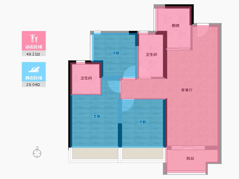 广东省-东莞市-保利招商锦上-68.92-户型库-动静分区