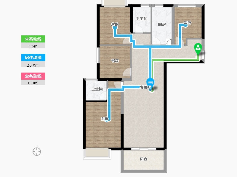 湖北省-武汉市-恒韵府-108.78-户型库-动静线