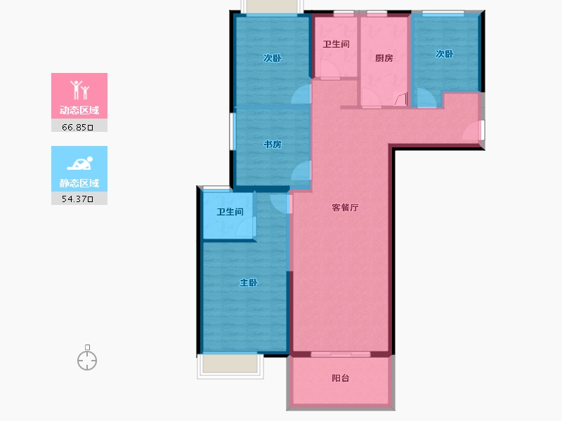 湖北省-武汉市-恒韵府-108.78-户型库-动静分区