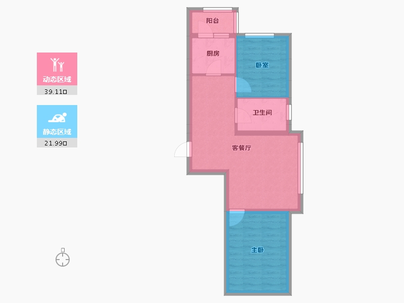 辽宁省-沈阳市-御龙湾-54.17-户型库-动静分区