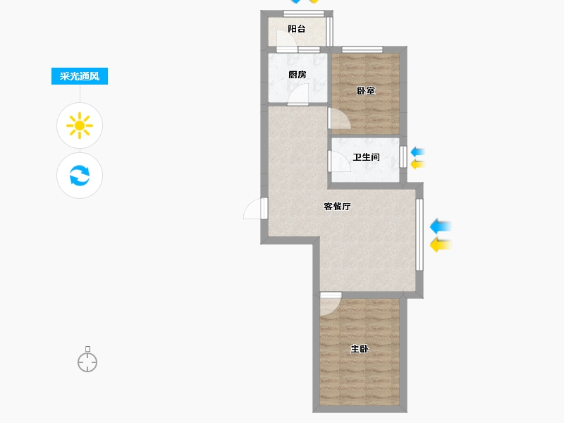 辽宁省-沈阳市-御龙湾-54.17-户型库-采光通风