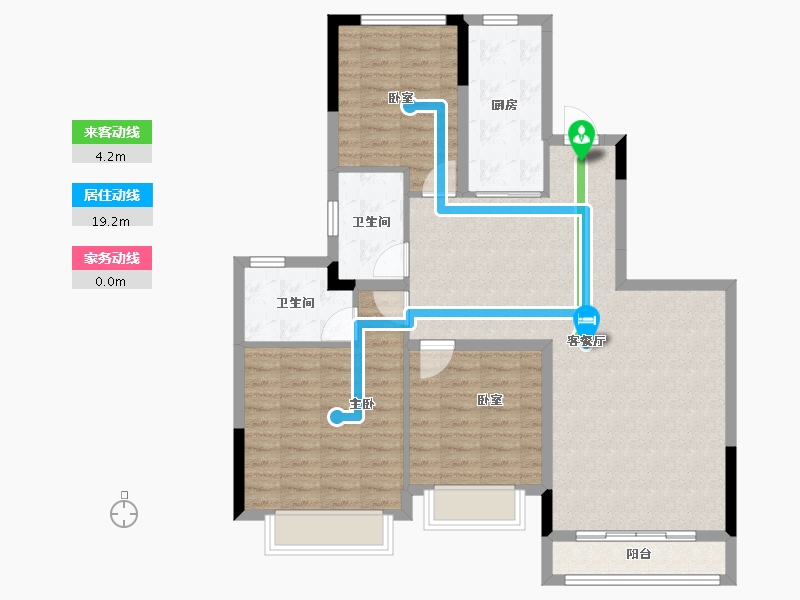 贵州省-贵阳市-恒大中央广场-100.00-户型库-动静线