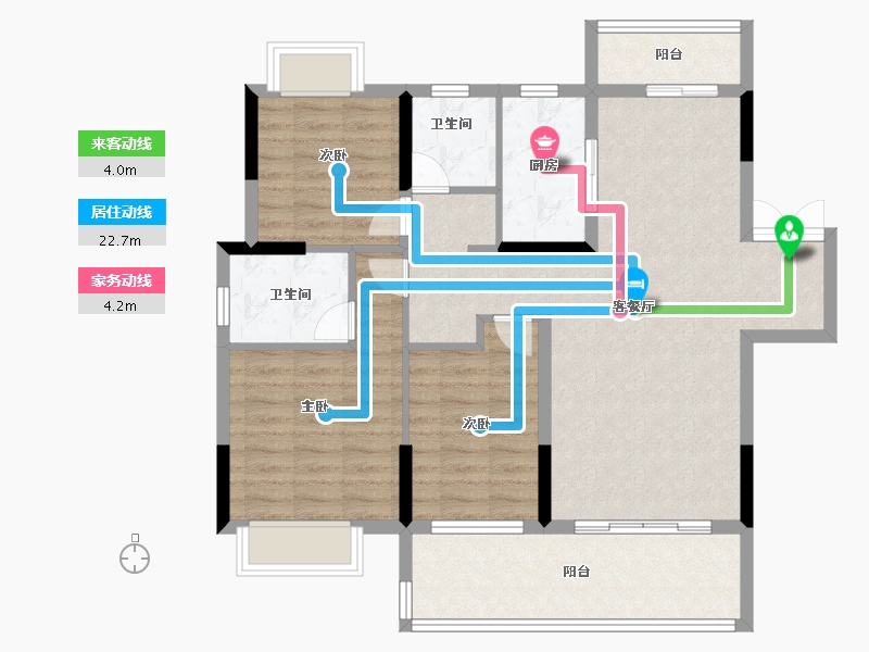 贵州省-贵阳市-中铁逸都国际-94.40-户型库-动静线