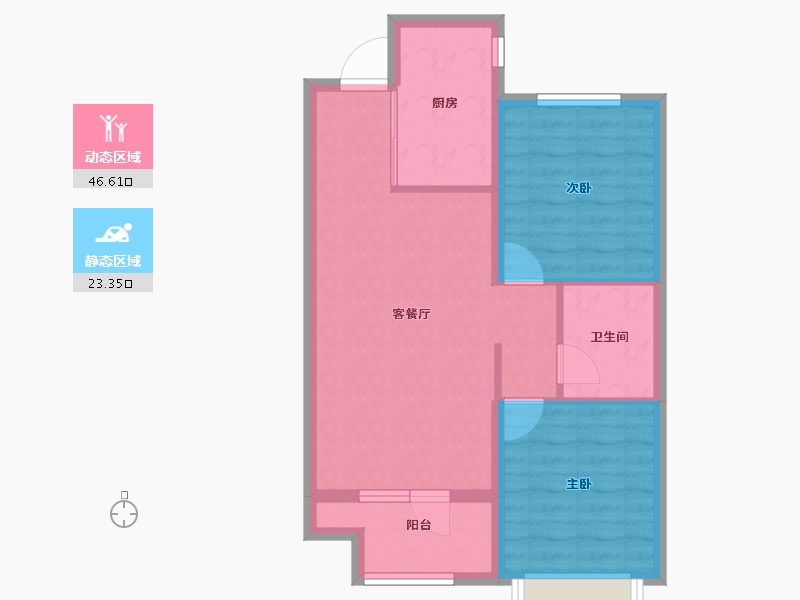 山东省-烟台市-天泰学府壹号-62.48-户型库-动静分区