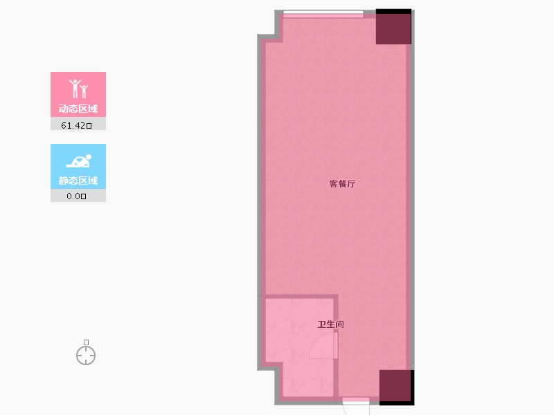 辽宁省-沈阳市-万象宸光-55.20-户型库-动静分区