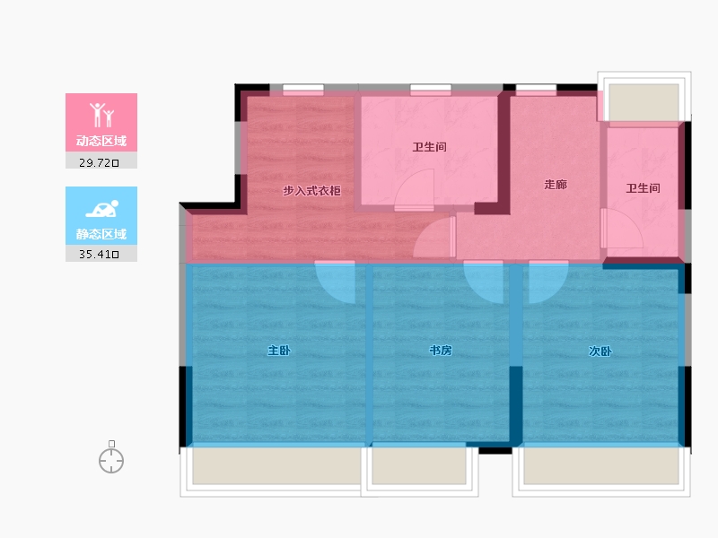 江苏省-宿迁市-碧桂园翘楚棠-133.46-户型库-动静分区