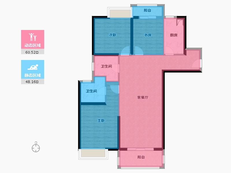 湖北省-武汉市-恒韵府-115.00-户型库-动静分区