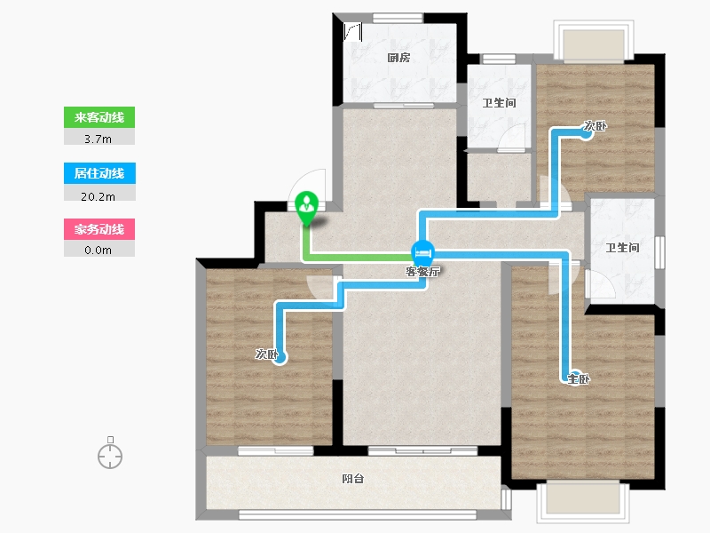 江苏省-无锡市-海尔产城创翡翠文华-100.00-户型库-动静线