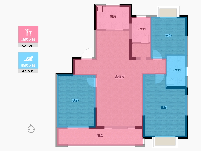 江苏省-无锡市-海尔产城创翡翠文华-100.00-户型库-动静分区