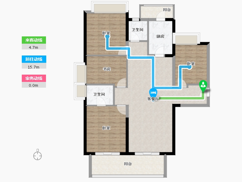 广东省-东莞市-深业松湖云城-115.25-户型库-动静线