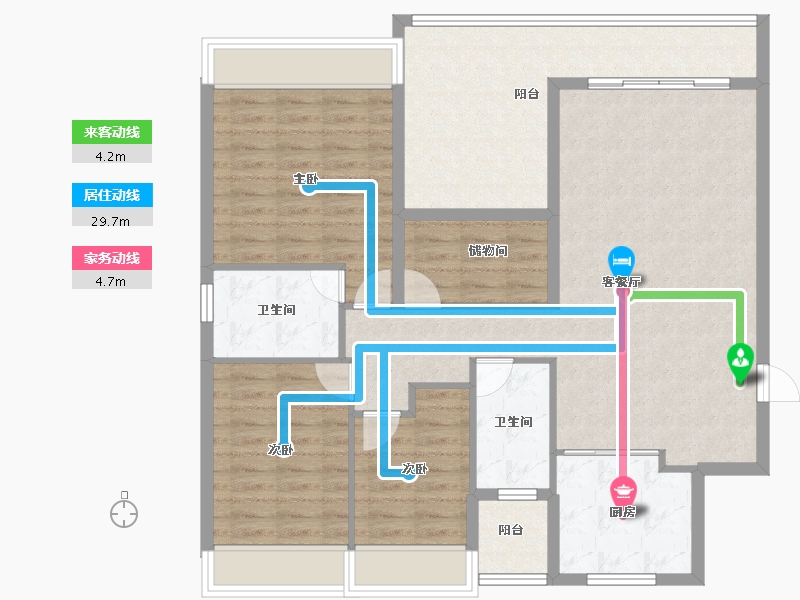 广东省-东莞市-碧桂园玫瑰臻园-113.48-户型库-动静线