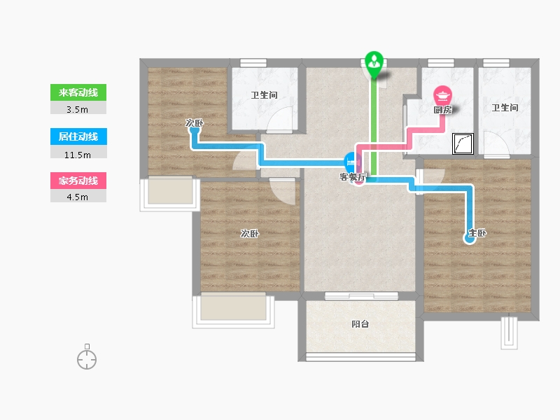 福建省-厦门市-中交国贸鹭原-76.00-户型库-动静线