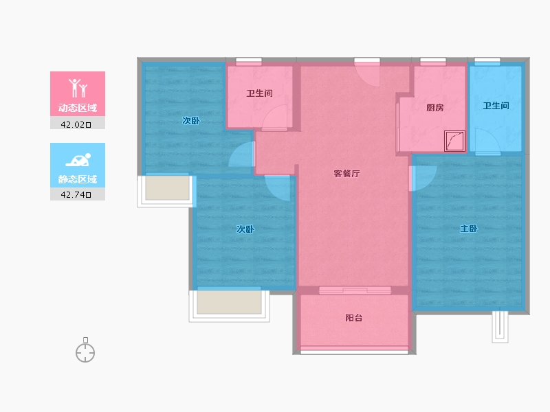 福建省-厦门市-中交国贸鹭原-76.00-户型库-动静分区