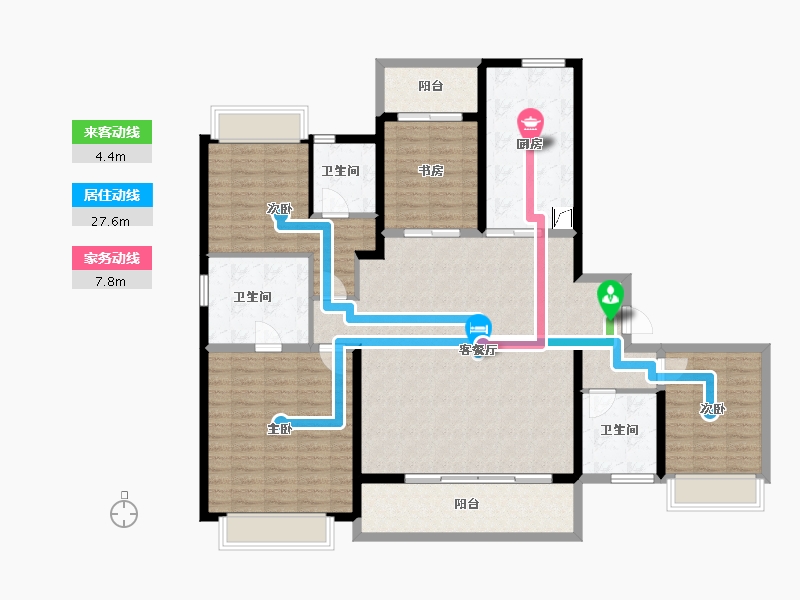 湖北省-武汉市-方岛金茂智慧科学城-147.58-户型库-动静线