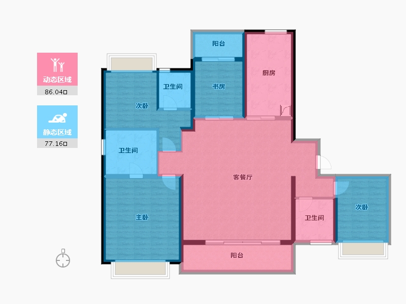 湖北省-武汉市-方岛金茂智慧科学城-147.58-户型库-动静分区