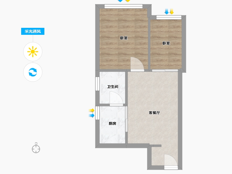 河南省-郑州市-名门国际-3号楼-41.00-户型库-采光通风