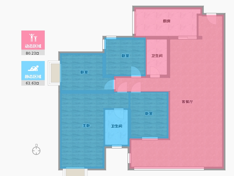 贵州省-黔西南布依族苗族自治州-鑫凯桔山湖-130.00-户型库-动静分区