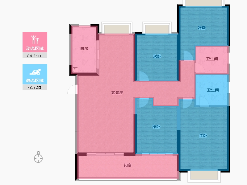 湖北省-武汉市-方岛金茂智慧科学城-143.17-户型库-动静分区