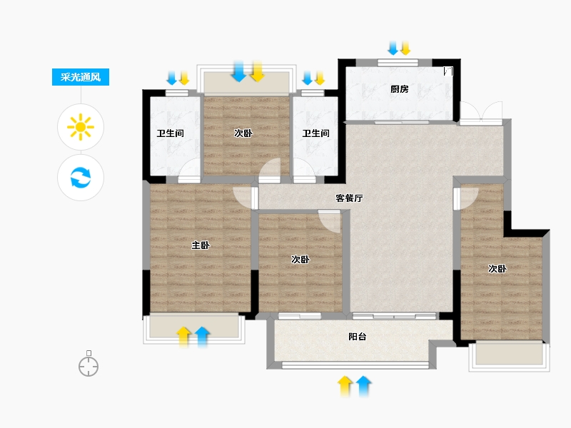 江苏省-常州市-新城熙隽-102.40-户型库-采光通风