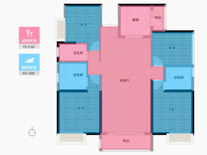 广东省-佛山市-阅海-125.00-户型库-动静分区