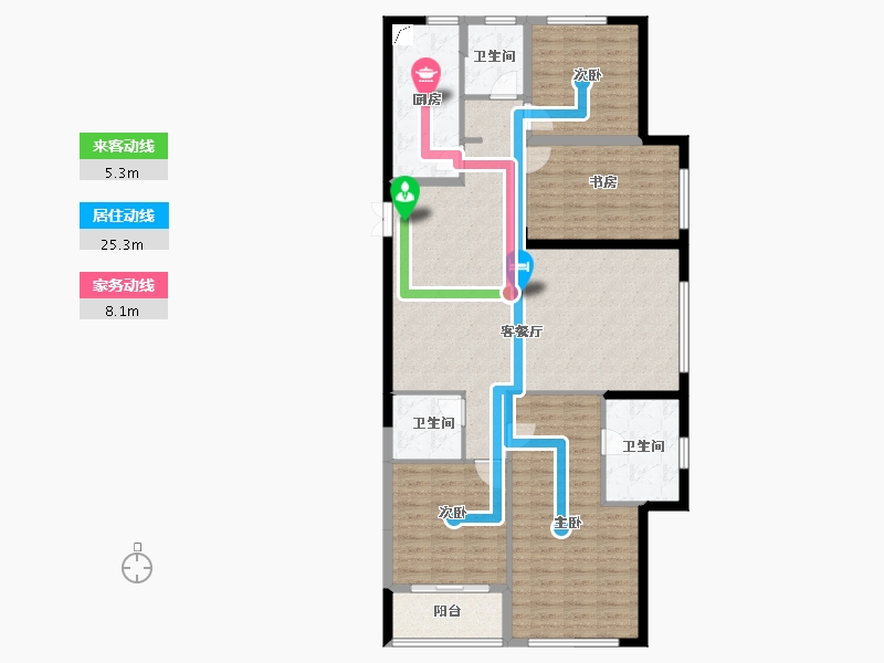 湖北省-武汉市-枫华国际-136.07-户型库-动静线