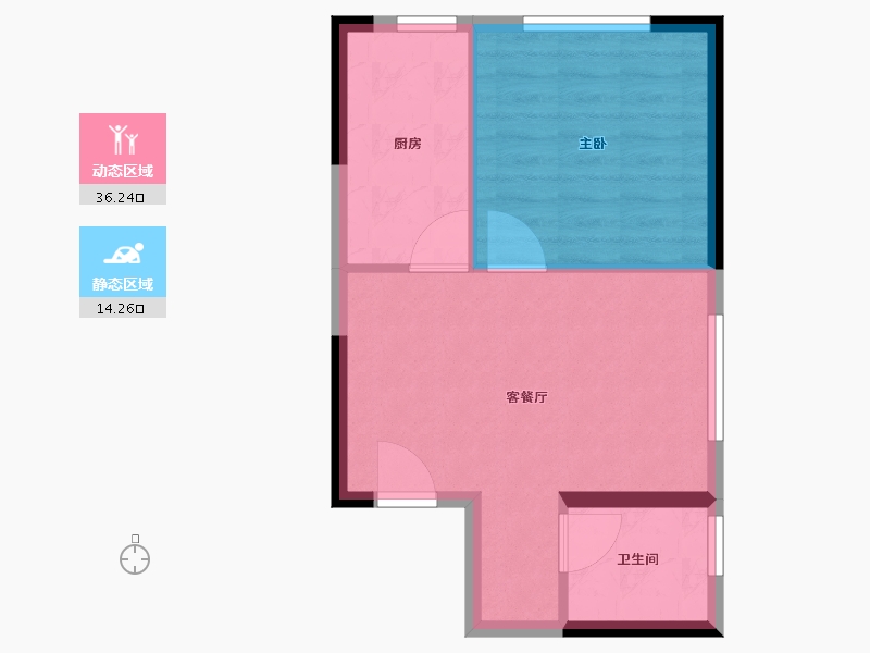 辽宁省-沈阳市-春晖尚居-45.60-户型库-动静分区