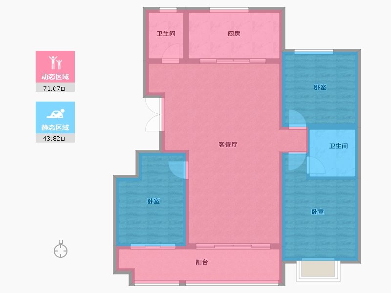 山东省-潍坊市-恒信凤栖桃源-104.00-户型库-动静分区