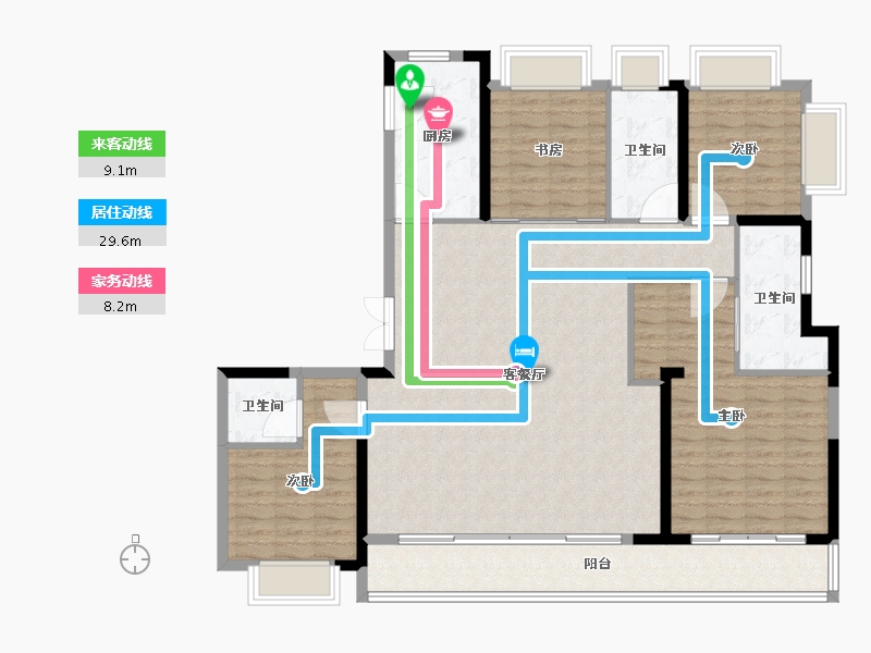 湖北省-武汉市-武汉城建光彩国际-138.40-户型库-动静线