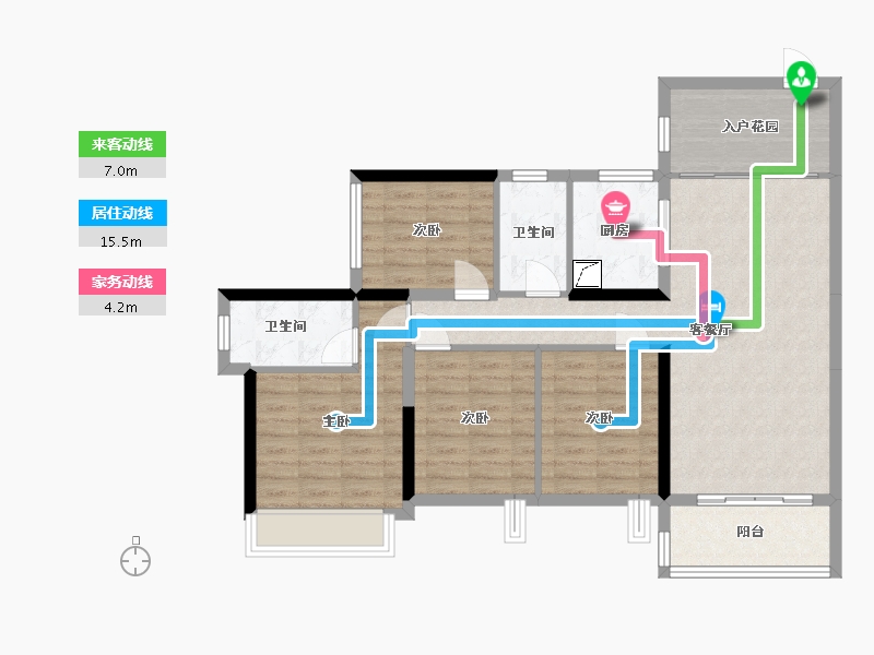 广东省-佛山市-龙光-110.00-户型库-动静线