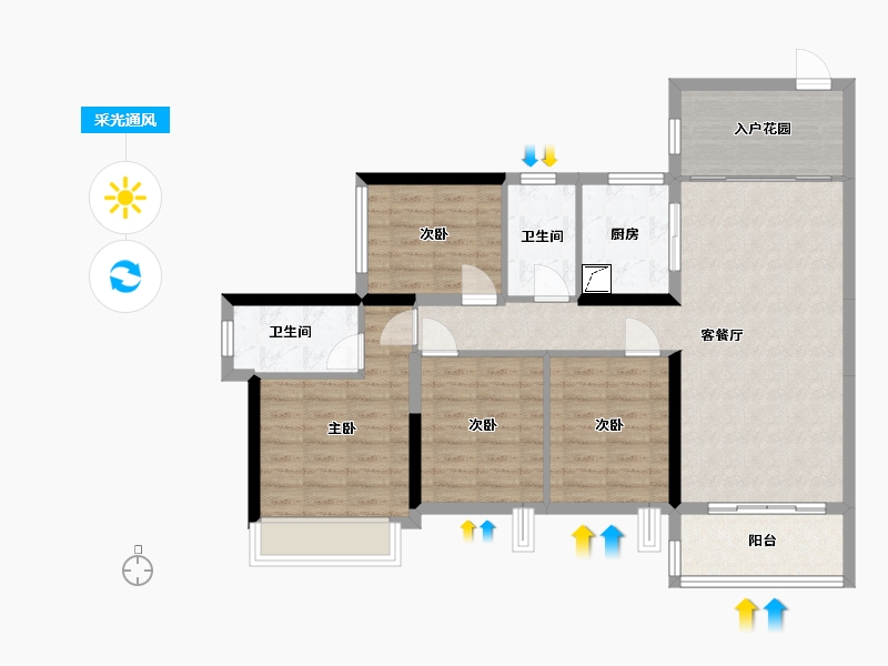 广东省-佛山市-龙光-110.00-户型库-采光通风