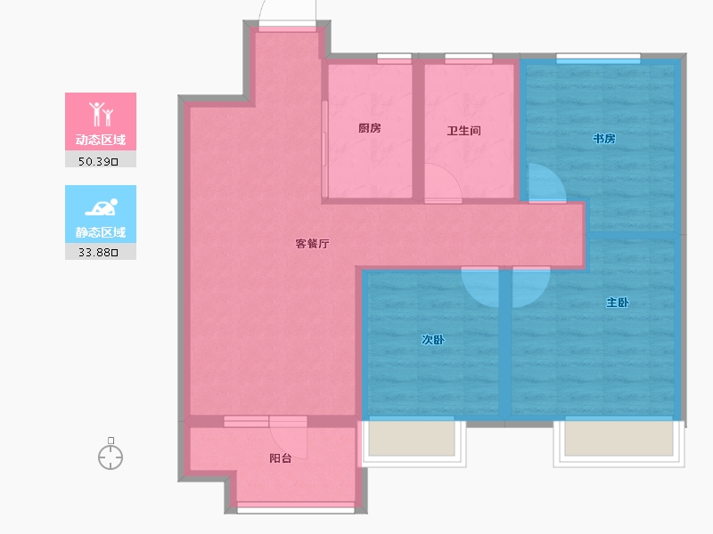 山东省-烟台市-天泰学府壹号-74.98-户型库-动静分区