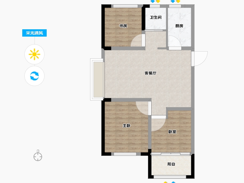 山东省-潍坊市-创投·潍州金谷-73.60-户型库-采光通风