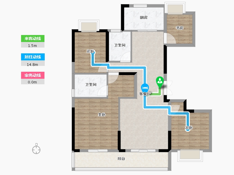 湖北省-武汉市-中建锦绣楚城-112.80-户型库-动静线