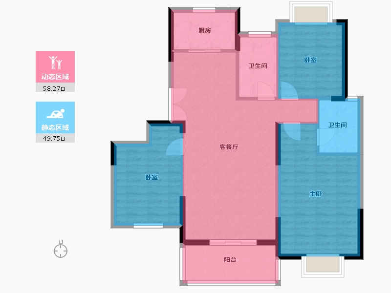 湖北省-黄冈市-九方城-98.00-户型库-动静分区