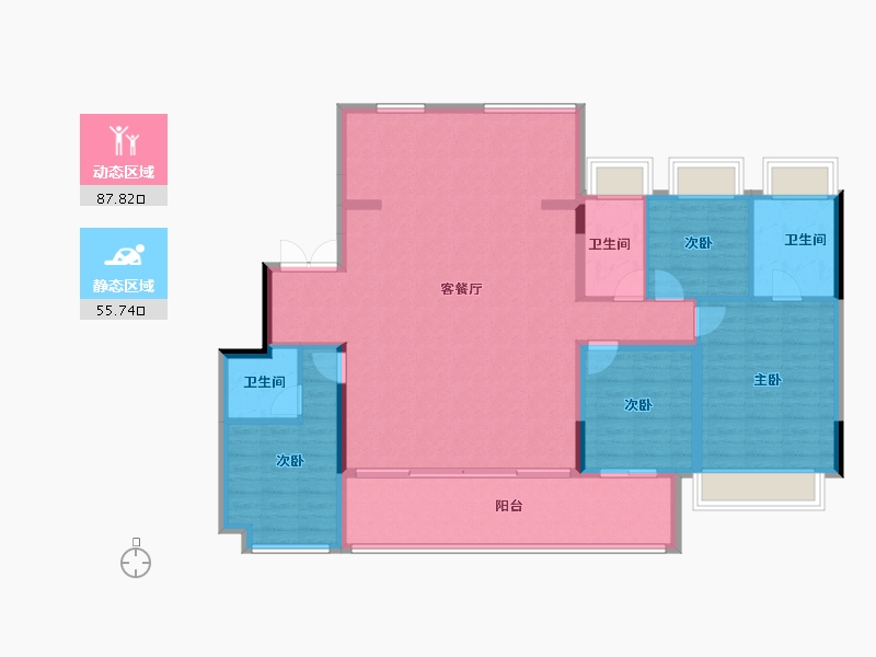 贵州省-贵阳市-中海映山湖-131.21-户型库-动静分区