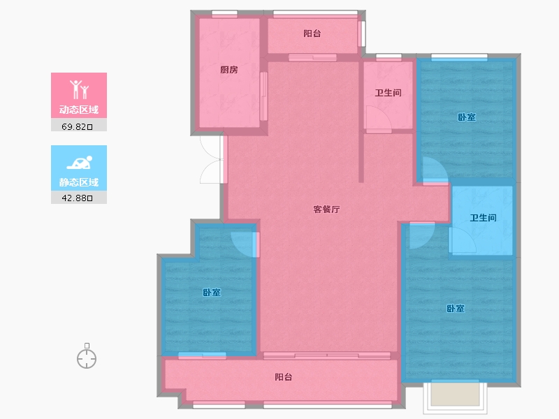 山东省-潍坊市-恒信凤栖桃源-101.37-户型库-动静分区